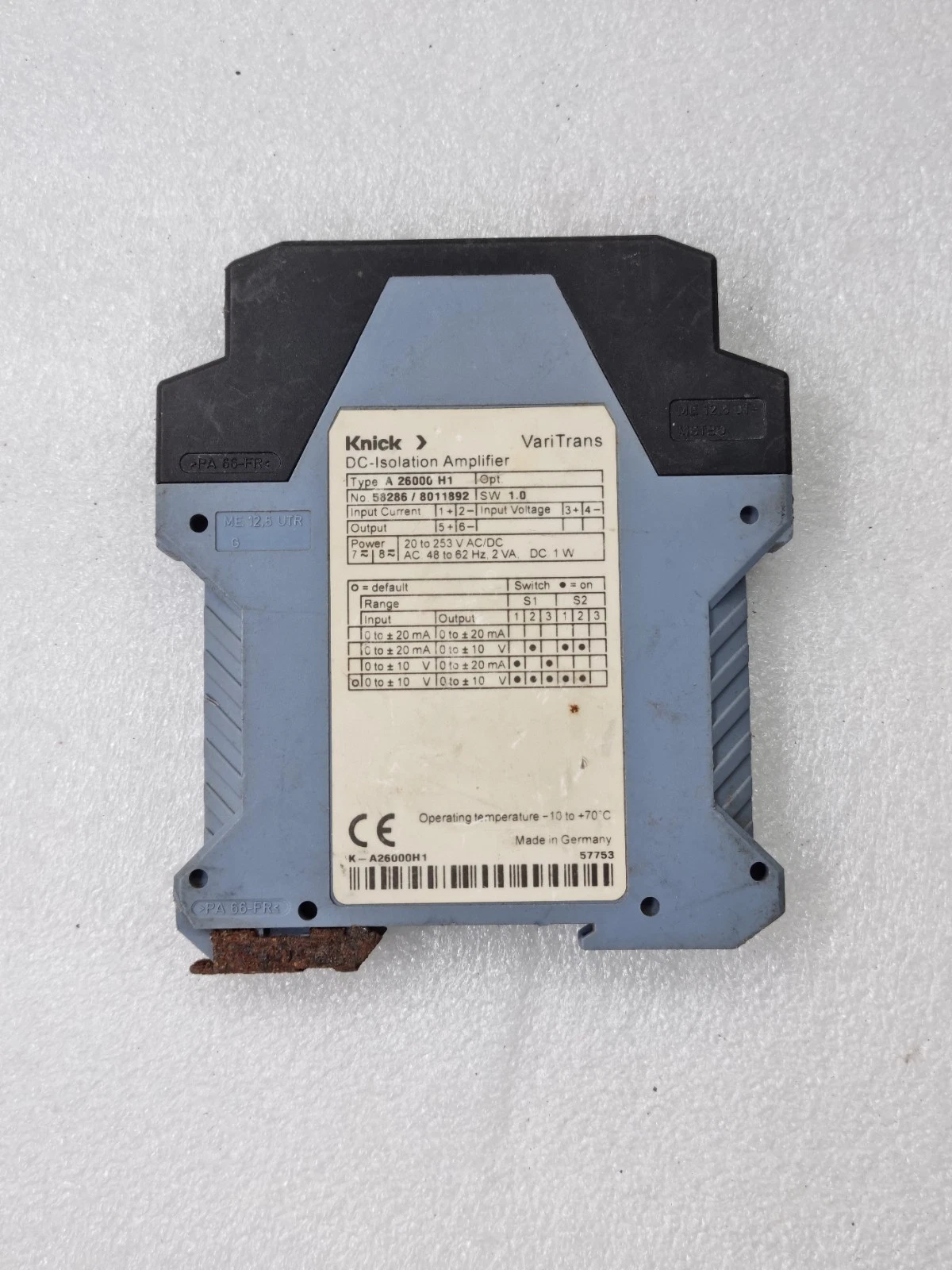 Knick A 26000 H1 DC-ISOLATION AMPLIFIER A26000H1